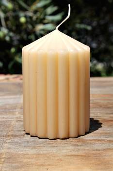 Αρωματικό ραβδωτό κερί εκρού με άρωμα βανίλια 7x10
