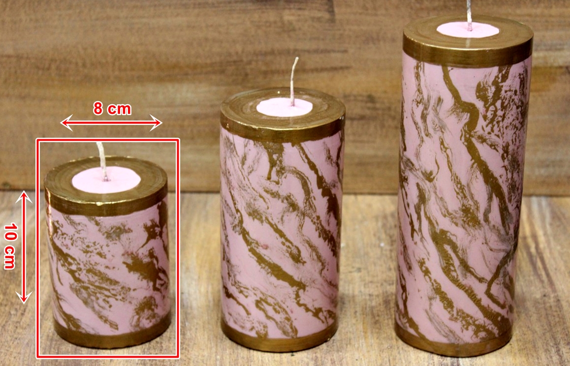 Κερί marble ροζ-χρυσό 8χ10
