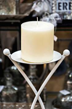 Κερί γάμου για κηροστάτη λευκό 10X10cm