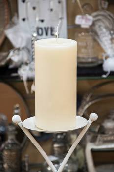 Κερί γάμου για κηροστάτη εκρού 10X20cm