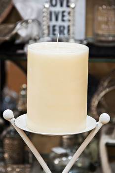 Κερί γάμου για κηροστάτη εκρού 11.5X10cm