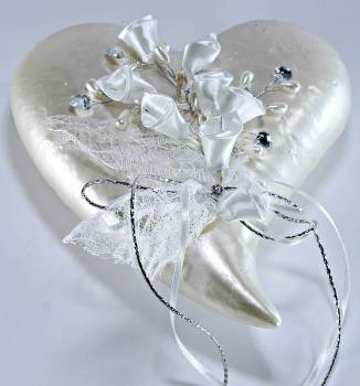 Heart tail silver - white with 0520038 decor