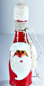 20*6 Μπουκάλι Άγιος Βασίλης στρόγγυλο στολισμένο