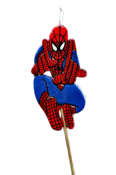 Πασχαλινή λαμπάδα Πλακέτα άνθρωπος αράχνη  18,5x10x2cm