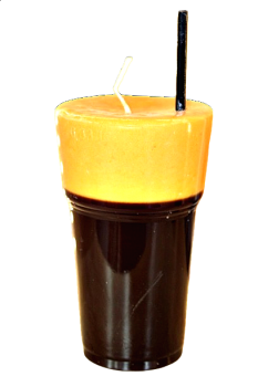Κέρινο γλυκό σε ποτήρι με βατόμουρα & άρωμα 8.5x9cm