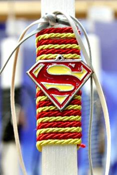 Πασχαλινή λαμπάδα 20032 μεταλλάκι logo superman Ύψος 25