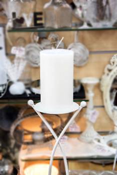 Κερί γάμου για κηροστάτη λευκό 14.5X10cm