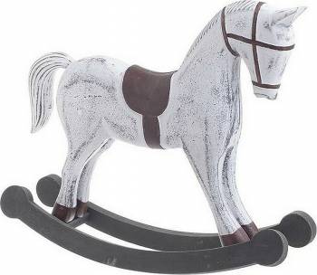 Inart Διακοσμητικό Άλογο από Ξύλο 37x9x30cm