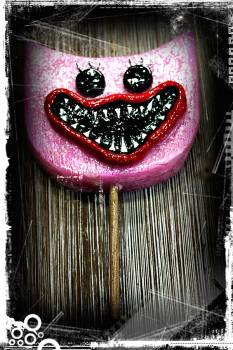 Πασχαλινή λαμπάδα χάγκι γουάγκι πρόσωπο ροζ 13Χ11Χ2.5cm