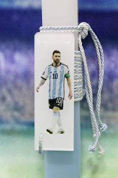 Πασχαλινή λαμπάδα 24Δ007 Ποδόσφαιρο Messi plexiglass 25x4x2 cm