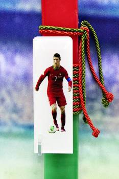 Πασχαλινή λαμπάδα 24Δ008 Ποδόσφαιρο Ron plexiglass σετ με ξύλινο κουτί 28x7x5 cm
