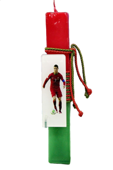 Πασχαλινή λαμπάδα 24Δ008 Ποδόσφαιρο Ron plexiglass σετ με ξύλινο κουτί  28x7x5 cm