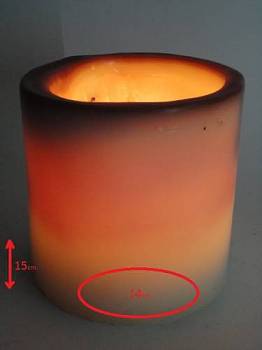 Χειροποίητο τυλιχτό αρωματικό κερί ασπρόμαυρο με πέρλες 8x10cm