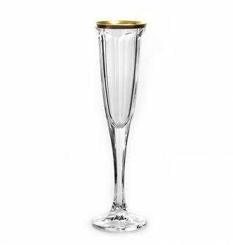 Crystalite Bohemia Κρυστάλλινο Ποτήρι Σαμπάνιας Windsor Gold 185ml