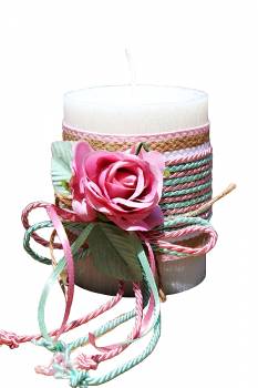 Χειροποίητο σαγρέ κερί με λουλούδια 8x10 Β33