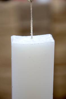Λαμπάδα βάπτισης λευκή μασίφ 90cm